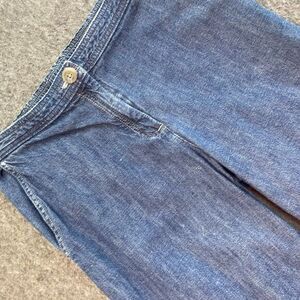 JJill Women's 4 Cropped Elastic Comfort Stretch‎ Waist BuBaggy Wide Leg Denim